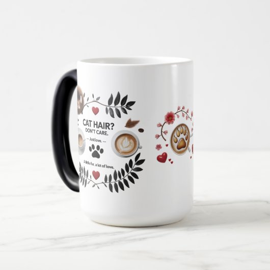 Cat Mama Morphing Tasse - 15 oz Magic Coffee Cup (Vorderseite Links)