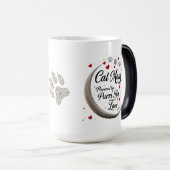 Cat Mama Morphing Tasse - Mondlicht, Paws & Liebe (VorderseiteRechts)