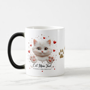 Cat Mama Morphing Tasse - Niedliche White Kitten m