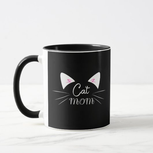 Cat Mama Mutter Lover Mama Kitty Niedlich Gewitter Tasse (Links)