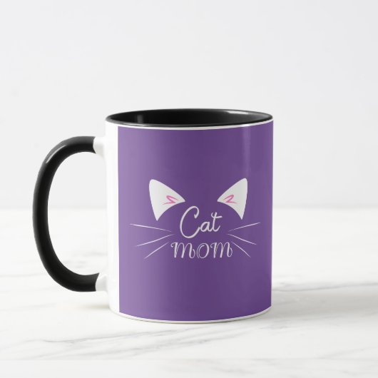 Cat Mama Mutter Lover Mama Kitty Niedlich Gewitter Tasse (Links)