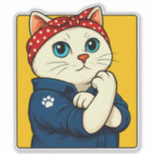 Cat Mama Mütter Tag Aufkleber (Vorderseite)