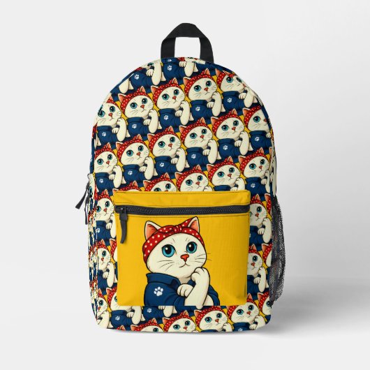 Cat Mama Mütter Tag Bedruckter Rucksack (Vorderseite)