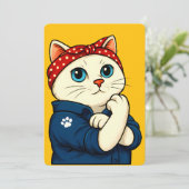 Cat Mama Mütter Tag Einladung (Stehend Vorderseite)