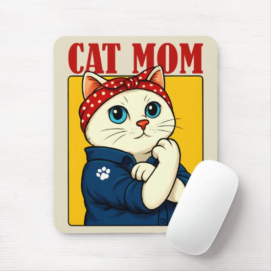 Cat Mama Mütter Tag Mousepad (Mit Mouse)