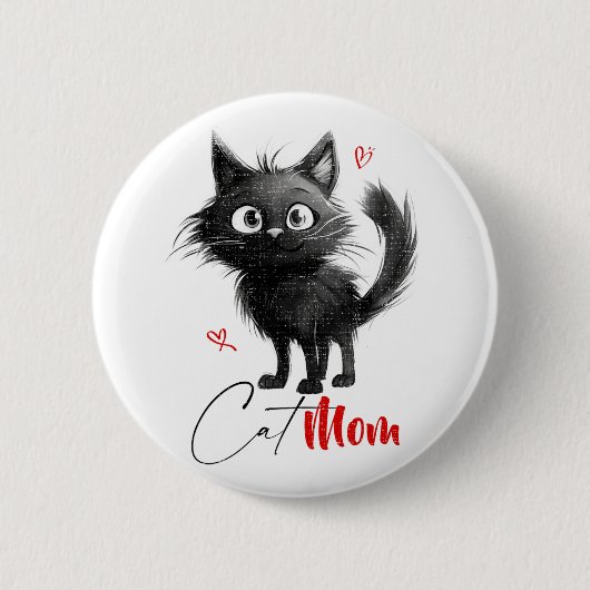 Cat Mama Mütter Tagesgeschenke Button (Vorderseite)
