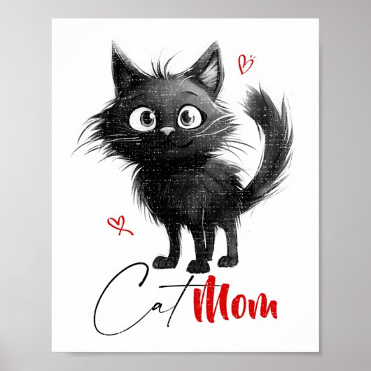 Cat Mama Mütter Tagesgeschenke Poster (Vorne)