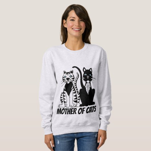 CAT-MAMA (MUTTER VON KATZEN) T - Shirt (Vorne ganz)