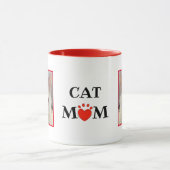 Cat Mama Muttertag Personalisierte Fotos Tasse (Zentrum)