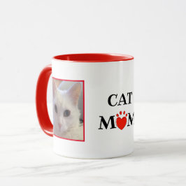Cat Mama Muttertag Personalisierte Fotos Tasse