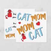Cat Mama Niedlich Feline mit optionaler Personalis (Vorne/Hinten)