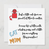 Cat Mama Niedlich Feline mit optionaler Personalis (Rückseite)