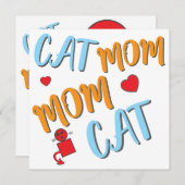 Cat Mama Niedlich Feline mit optionaler Personalis (Vorne/Hinten)