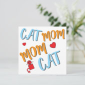Cat Mama Niedlich Feline mit optionaler Personalis (Stehend Vorderseite)
