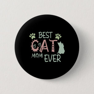 Cat Mama Niedlich Meow First Mütter Day Button