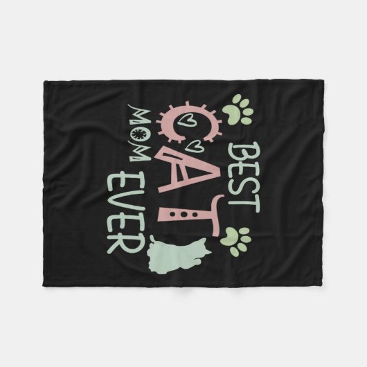 Cat Mama Niedlich Meow First Mütter Day Fleecedecke (Vorderseite (Horizontal))