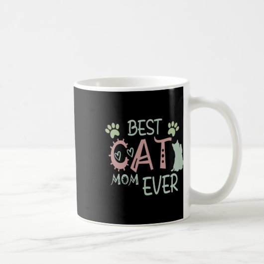 Cat Mama Niedlich Meow First Mütter Day Kaffeetasse (Rechts)