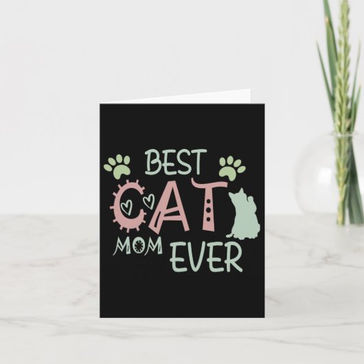 Cat Mama Niedlich Meow First Mütter Day Karte (Vorderseite)