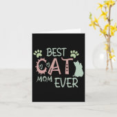 Cat Mama Niedlich Meow First Mütter Day Karte (Gelbe Blume)