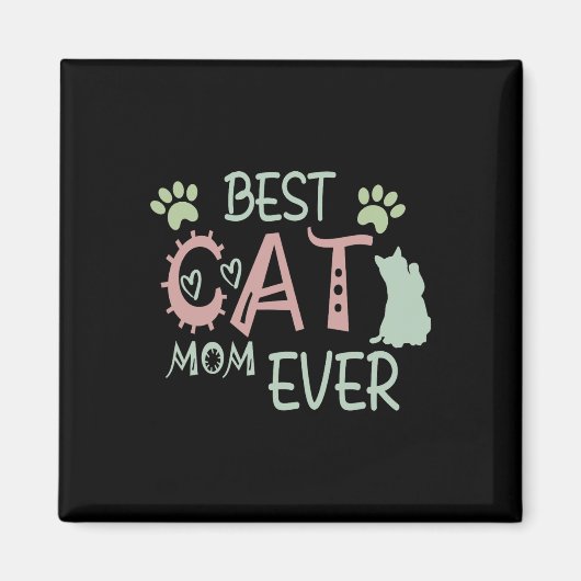 Cat Mama Niedlich Meow First Mütter Day Magnet (Vorne)
