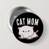 CAT-MAMA NIEDLICHE GROSSE SCHALTFLÄCHE BUTTON (Vorne & Hinten)