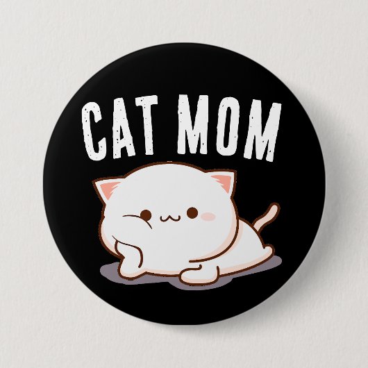 CAT-MAMA NIEDLICHE GROSSE SCHALTFLÄCHE BUTTON (Vorderseite)