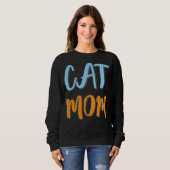 Cat-Mama - Niedlicher Felin mit optionaler Persona Sweatshirt (Vorne ganz)