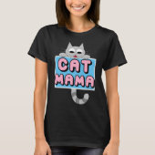 "CAT MAMA" Niedliches Cat Lover T Shirt (Vorderseite)