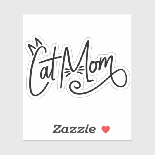 Cat Mama Notebook-Aufkleber Aufkleber (Blatt)