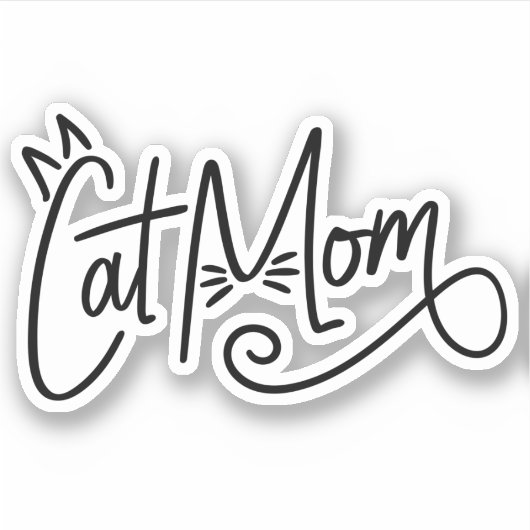 Cat Mama Notebook-Aufkleber Aufkleber (Vorderseite)