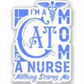 Cat Mama Nurse - Funny Gift for Nurses & Cat Lover Aufkleber (Vorderseite)