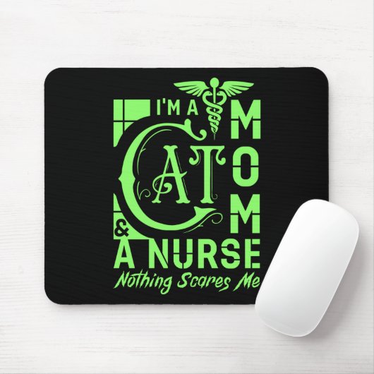 Cat Mama Nurse - Funny Gift for Nurses & Cat Lover Mousepad (Mit Mouse)