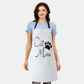 Cat Mama Paw Print Sprichwort Schürze (Getragen)
