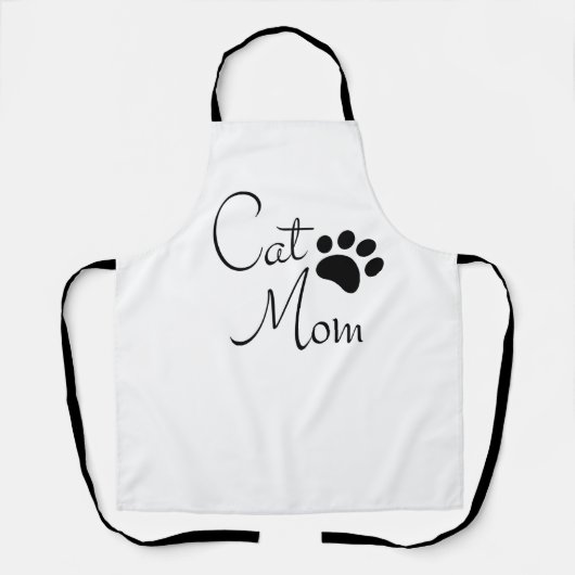 Cat Mama Paw Print Sprichwort Schürze (Vorderseite)