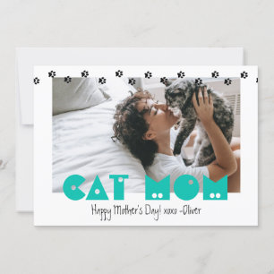 Cat-Mama   Paw Prints   Muttertag Feiertagskarte
