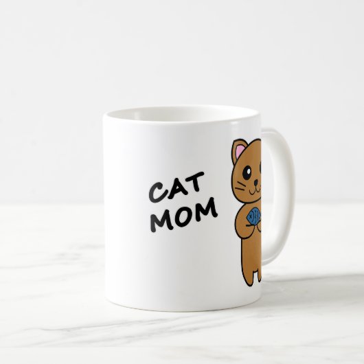 CAT-MAMA Personalisiert Kaffeetasse (VorderseiteRechts)