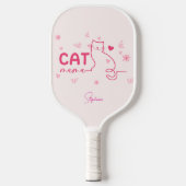 Cat Mama Personalisiert-rosa Niedliches Cat Design Pickleball Schläger (Vorderseite)