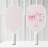 Cat Mama Personalisiert-rosa Niedliches Cat Design Pickleball Schläger