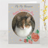 Cat Mama Personalisiert Valentine Überraschung Karte (Gelbe Blume)