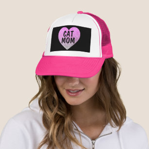 CAT MAMA PINK GLITZER PINK HAT GAP TRUCKERKAPPE