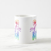 Cat Mama Rainbow Glitzer Kaffeetasse (Mittel)