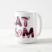 Cat Mama Rosa Abstrakte Kunst Tasse (VorderseiteRechts)