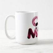 Cat Mama Rosa Abstrakte Kunst Tasse (Links)