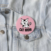 CAT-MAMA Rosa Niedliche Kätzchen-Tasten Button (Beispiel)