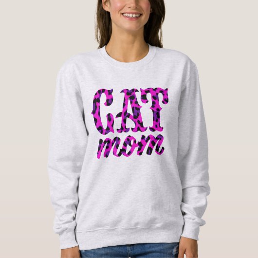 Cat Mama Rosa Sweatshirt (Vorderseite)