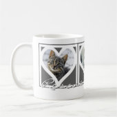 CAT-MAMA RÜCKSETZEN Drei Foto Herzrahmen grau Kaffeetasse (Links)