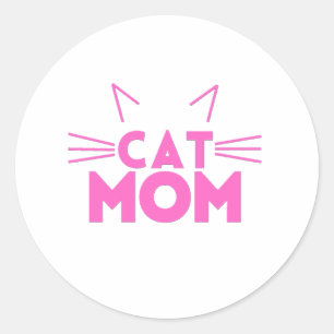 Cat-Mama Runder Aufkleber