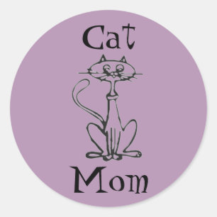Cat-Mama Runder Aufkleber