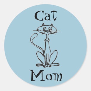 Cat-Mama Runder Aufkleber