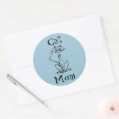 Cat-Mama Runder Aufkleber (Umschlag)